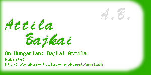 attila bajkai business card